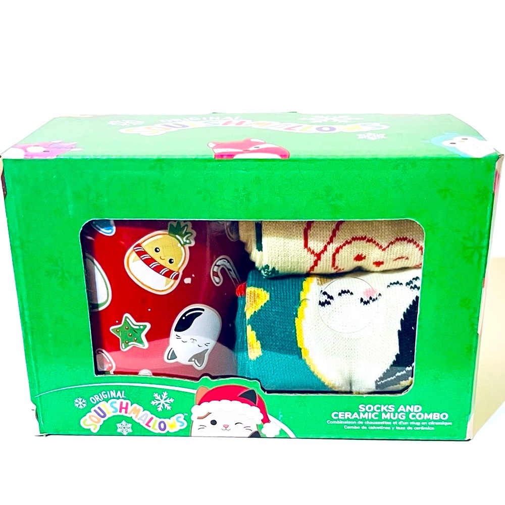 🎄Squishmallows Christmas Mug & Socks